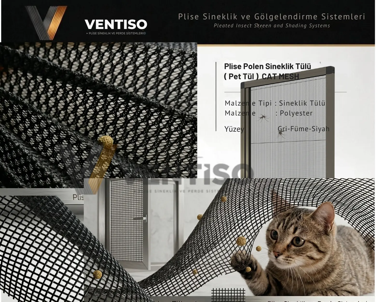 Kedi Sinekliği ve Polen Sinekliği Toptan Satış | Ventiso